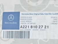 Mercedes-Benz S (W221) 2005-2013 Peegliklaas, vasak (soojendusega)
